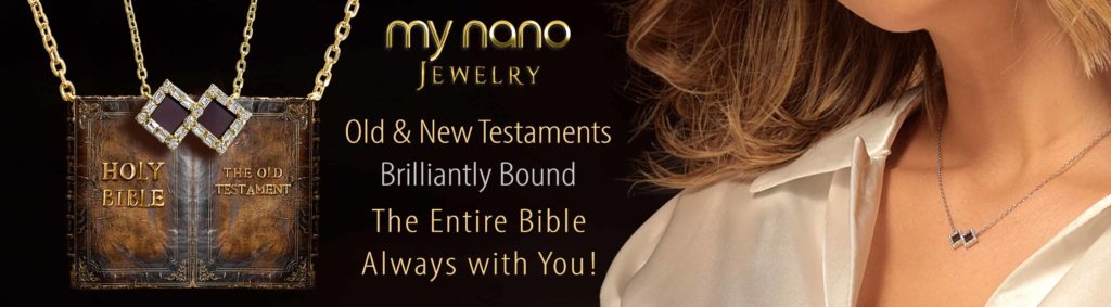 Christian Gold Necklace with the Holy Bible Scripture by My Nano Jewelry