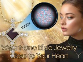 Fine Christian Jewelry Diamond Pendant with Nano Bible Design by My Nano Jewelry